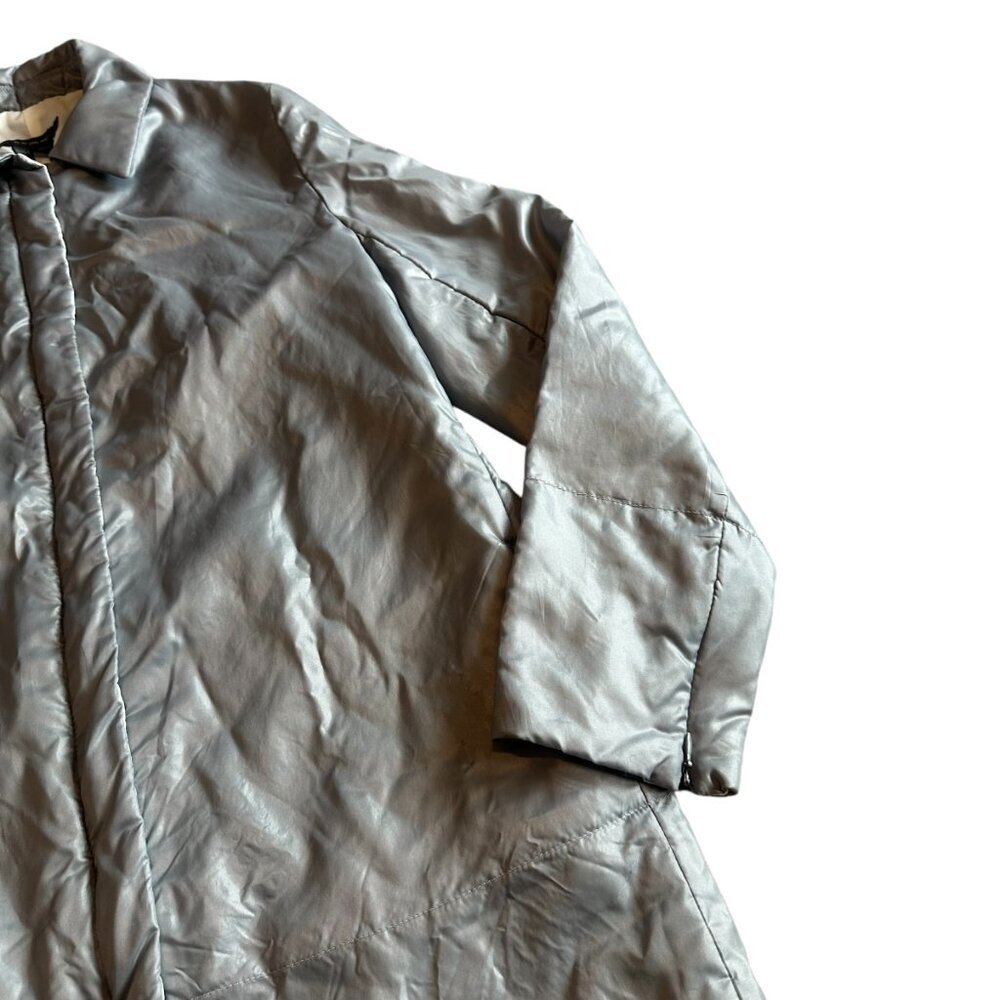 Zara Basic Zip-Down Jacket Coat Dark Grey Casual … - image 3